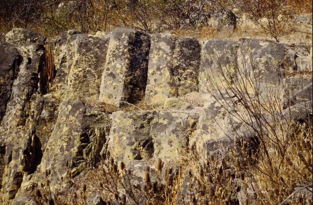 Figure 13 - Close up of columnar rhyolite (Castro Verde, Portugal).