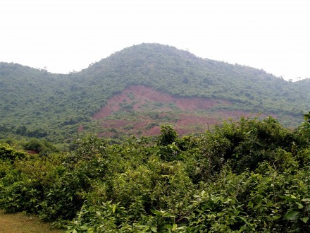 Figure 47 - Land slide on farm land caused by the monsoons (Orissa, India).