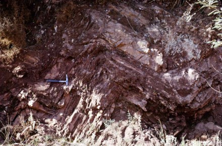 Figure 139 - Chevron folding, Barberton Mountain Land, South Africa.