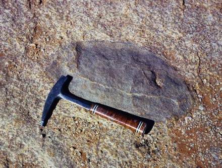 Figure 141 - Resistant remnant in gneiss (Okiep, South Africa).